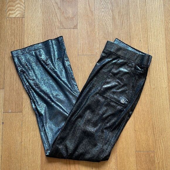 NWT Juicy Couture shine velour mid rise wide leg pants S - Picture 6 of 10